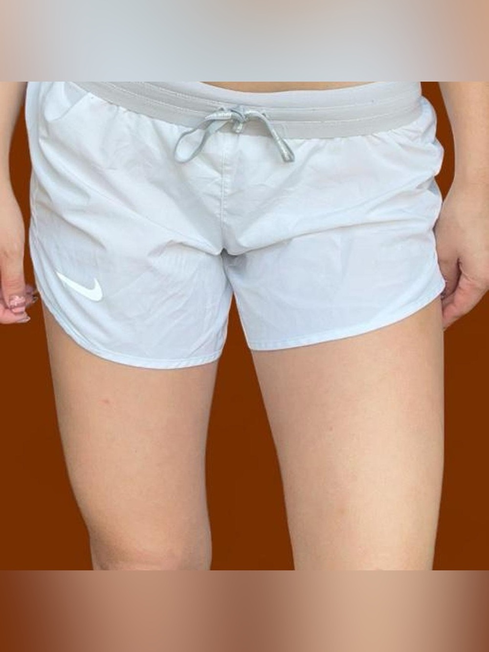 Nike White Lightweight Athletic Running Shorts